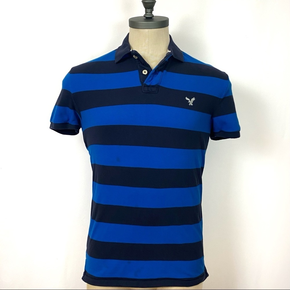 AMERICAN EAGLE OUTFITTERS POLO STRIPE SHIRT MEN